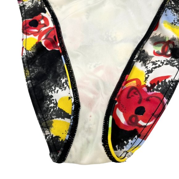 CHANEL Vintage 97P Coco Mark Logo Swimsuit Bikini #38 Camellia [102670] - Picture 8 of 8